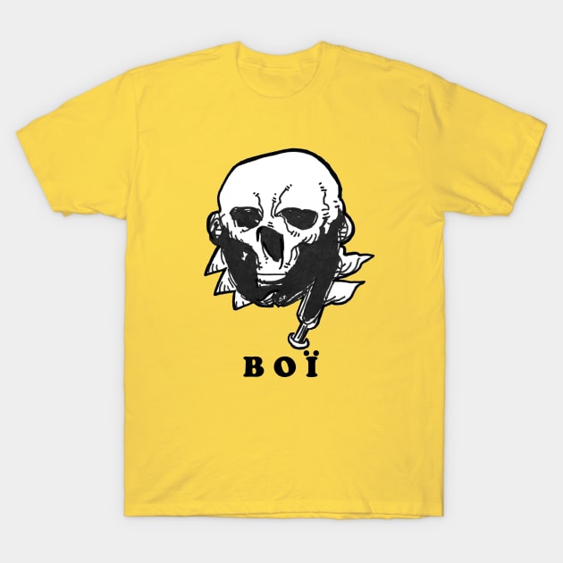 Skull BOI T-Shirt by RealmsOfNowhere